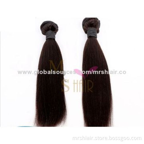 22-inch Light Yaki Peruvian Virgin Hair Weft, Harmless to Health